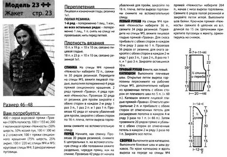 Схема вязания травка