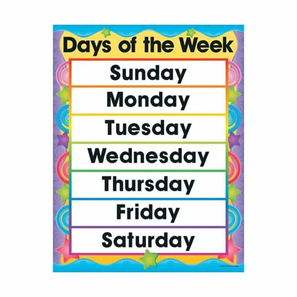 Days of the week for kids song. Недели на английском. Закладка дни недели на английском. Название дней недели на английском. Карточки с днями недели на английском.