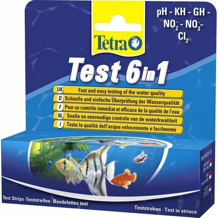 Анализ аквариумной воды. Tetra 6 в 1. TETRATEST Stripes 6 in1 тестовые полоски ,для пресноводных аквариумов. Tetra Test 6in1 полоски для пресной воды. Tetra Test GH тесты для аквариумной воды.