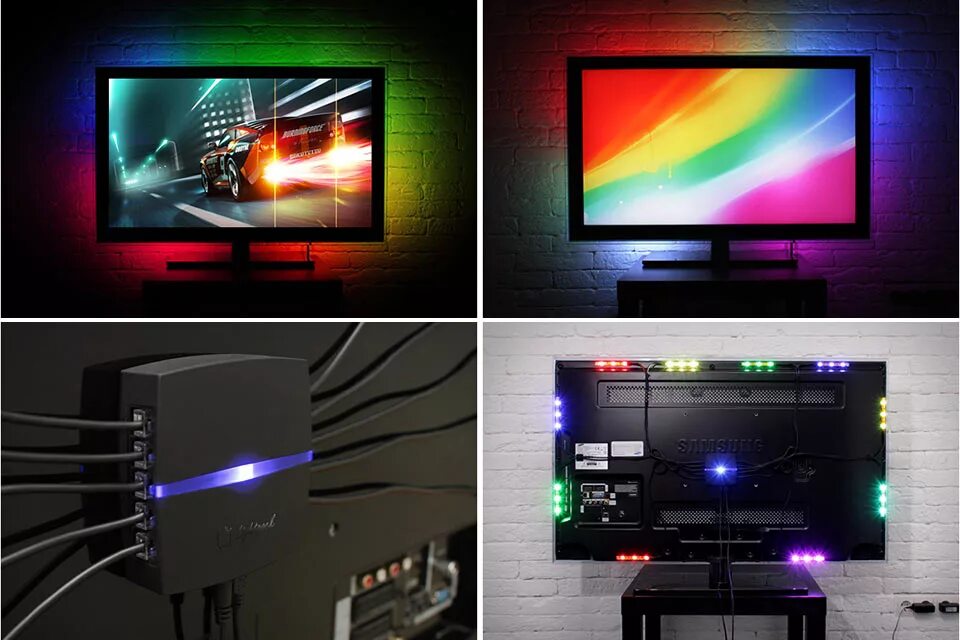 Подсветка для монитора купить. Телевизор с подсветкой Ambilight.