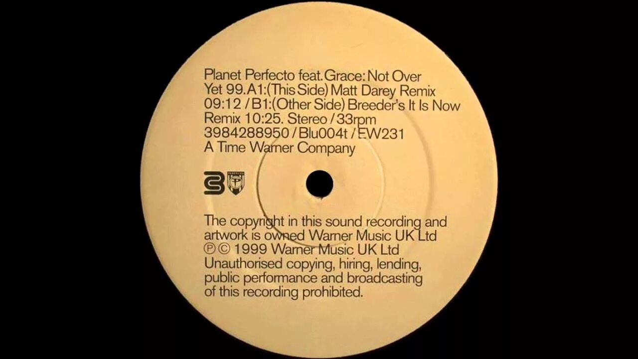 Not over yet. Grace CD. Grace not over yet (perfecto Mix). Essential Mix - Paul Oakenfold 1999. Perfecto Grace CD.