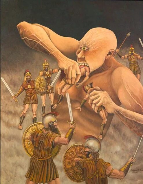 Титаномахия битва богов арт. Пеллегрино тибальди полифем. Циклопы мифология древней греции. Картина полифема. Одиссей и циклоп полифем.