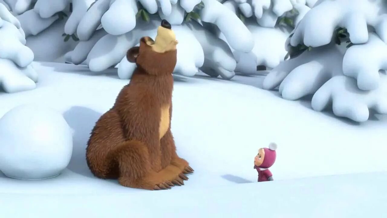 Игра медведь снежная. Маша и медведь следы невиданных зверей. Маша следы невиданных зверей. Маша и медведь зима.