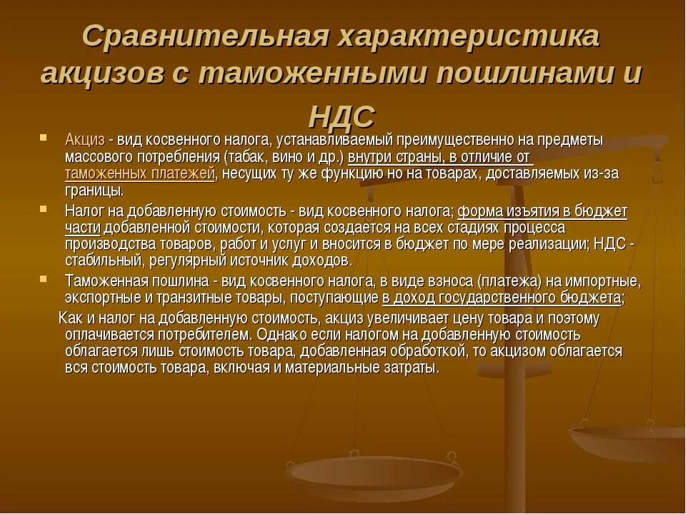 Акцизы ндс таможенные сборы