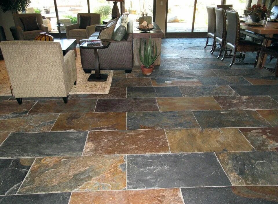 Natural stone flooring