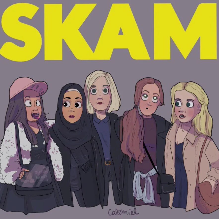 Персонажи стыда. Skam рисунки. СКАМ персонажи девочки. Skam Нура книга. Стыд ВК.