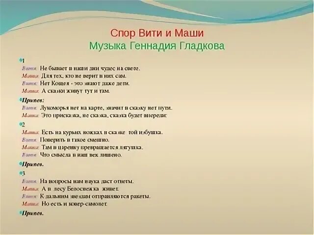 Спор маши и вити минус