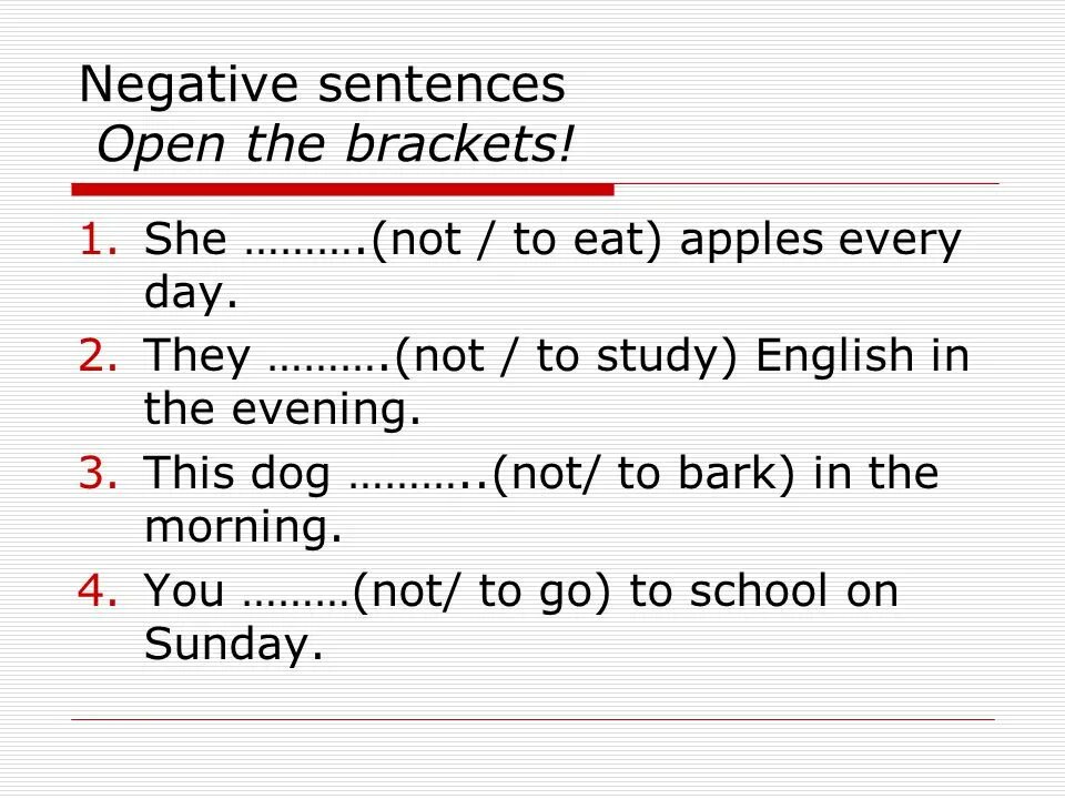 Negative sentences. Present simple negative sentences. Negative sentences present simple правило. Past simple negative sentences.