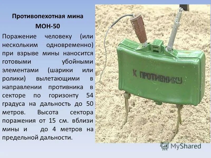 Мог 50. Противопехотная мина Мон-50. Противо пилотная мина мог 50. Сектор сплошного поражения мины Мон-50. Противопехотная мина направленного действия Мон-50.