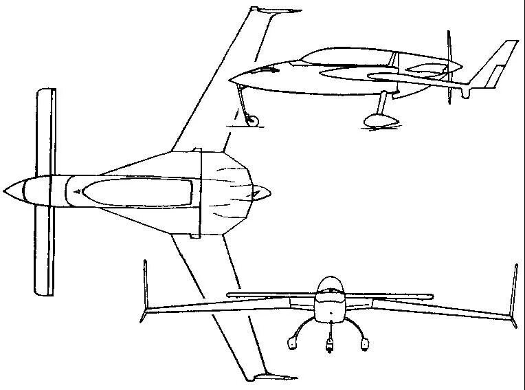 Схема утка самолет. Самолет rutan varieze чертежи. чертежи самолетов берта рутана. rutan model 61 long-ez чертёж. rutan quickie чертежи.