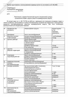 Приказ о новых нормах выдачи сиз