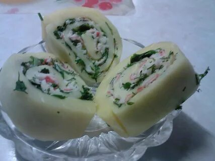 Сыр рулет с зеленью