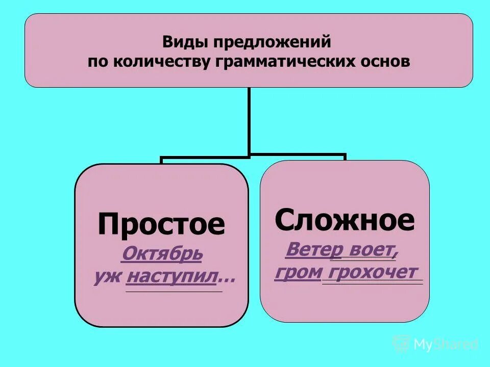 Простые основы примеры. Виды грамматических основ. Типы предложений по грамматической основе. Виды предложений по количеству основ. Типы предложений по количеству грамматических основ.