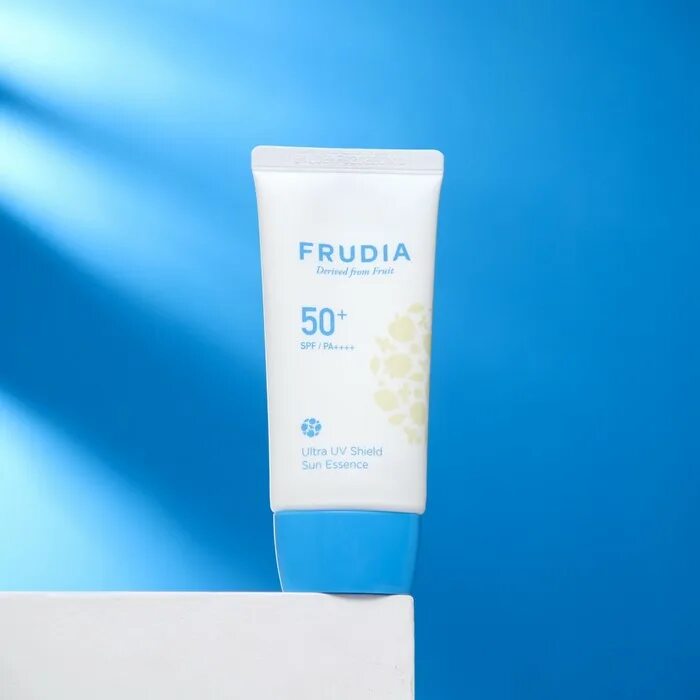 Frudia Ultra UV Shield Sun Essence. Frudia Ultra UV Shield Sun Essence spf50 крем-эссенция с ультра-защитой от солнца. Солнцезащитная крем-эссенция Frudia Ultra UV Shield Sun Essence (spf50+ pa++++) в Ташкенте. Frudia SPF 50.