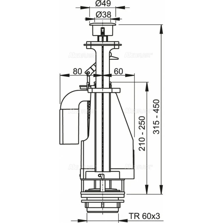 Арматура ALCAPLAST a08. Сливной механизм ALCAPLAST a08a. Сливной механизм с двойной кнопкой ALCAPLAST a08. ALCAPLAST сливной механизм регулировка. Регулировка сливной арматуры