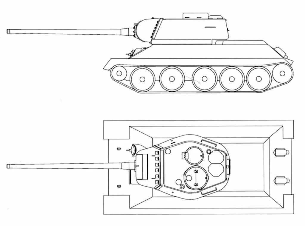 Шаблоны легких танков. Т 34 вид сбоку чертеж. Т 34 85 чертеж. Рисунок танка т 34 85. Чертёж танка t34 85.