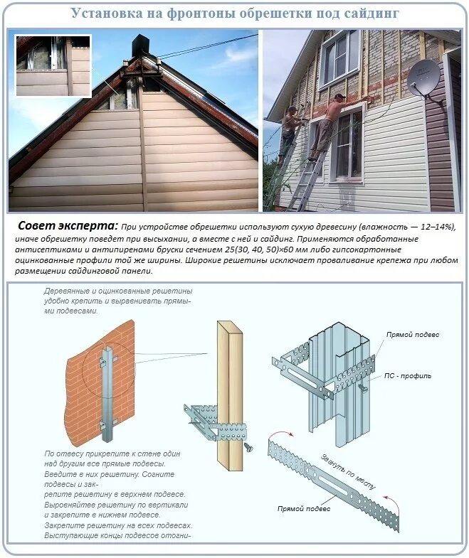 Отделка сайдингом пошаговая инструкция. Схема обшивки сайдингом фронтонов. Крепление на сайдинг снизу. Шаг крепления обрешетки для сайдинга. Обрешетку для обшивки фронтона.