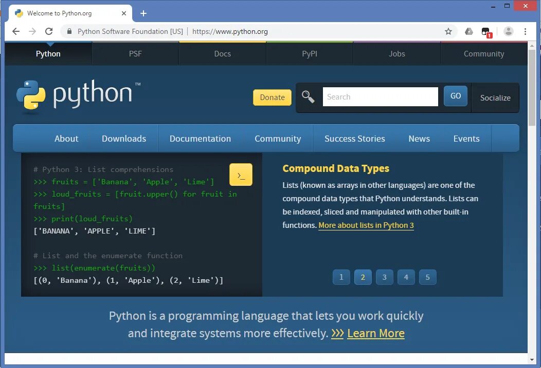 Python org. Python официальный сайт. Python.org 3.8.2.