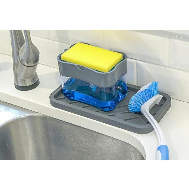 Диспенсер для средства для мытья посуды. Диспенсер кухонный soap pump. soap pump and sponge caddy. дозатор для моющего средства soap pump sponge caddy. дозатор для моющих средств 500chr.