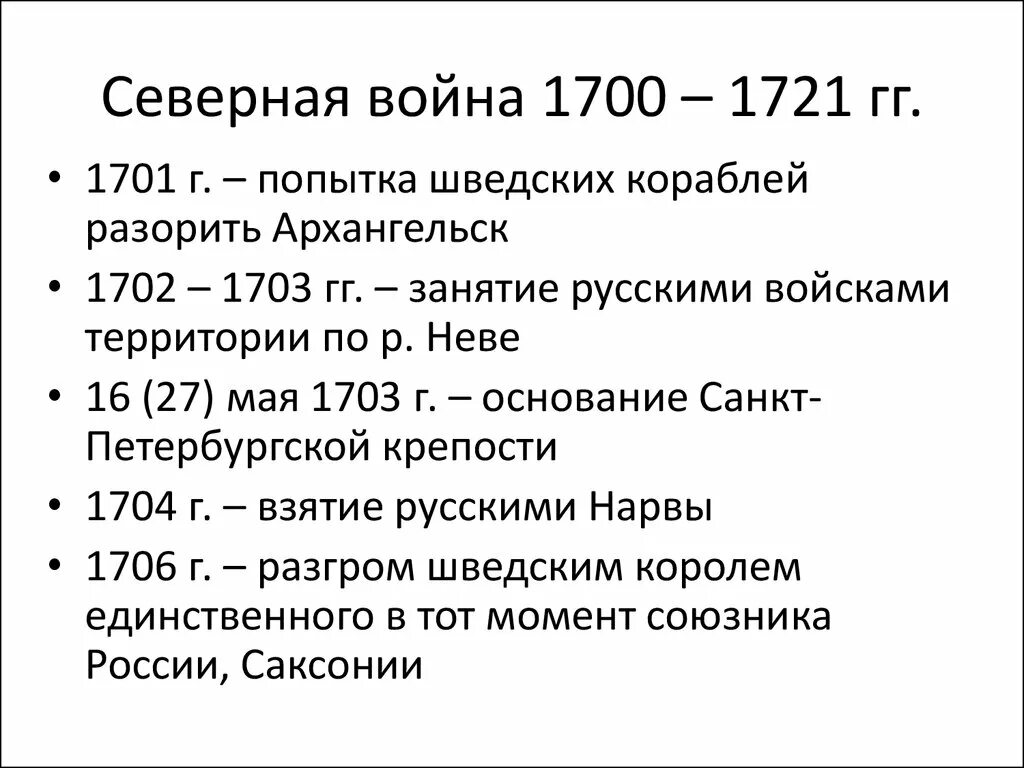 Ход Северной войны 1700-1721. События Северной войны 1700-1721. Сражения Северной войны 1700-1721 кратко.