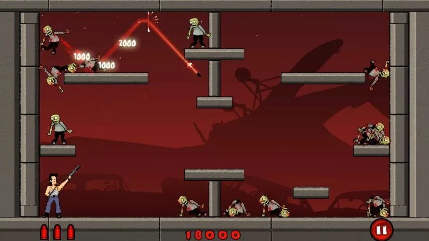 Игра убей зомби играть. Игра stupid Zombies. Зомби стрелялки Рикошет.