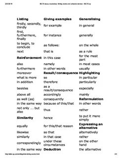 Linking words for writing