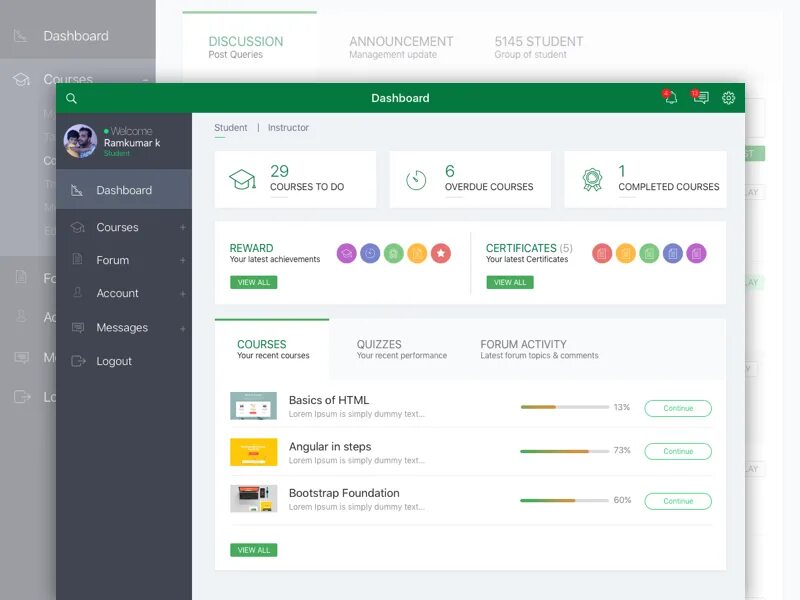Student dashboard