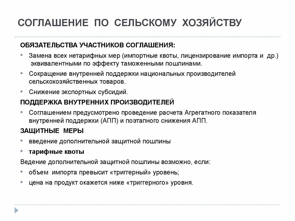 Соглашение по сельскому хозяйству. Замена участников обязательства. Соглашение по сельскому хозяйству ВТО. Участники соглашения. Беспошлинная торговля импортные квоты максимальное использование