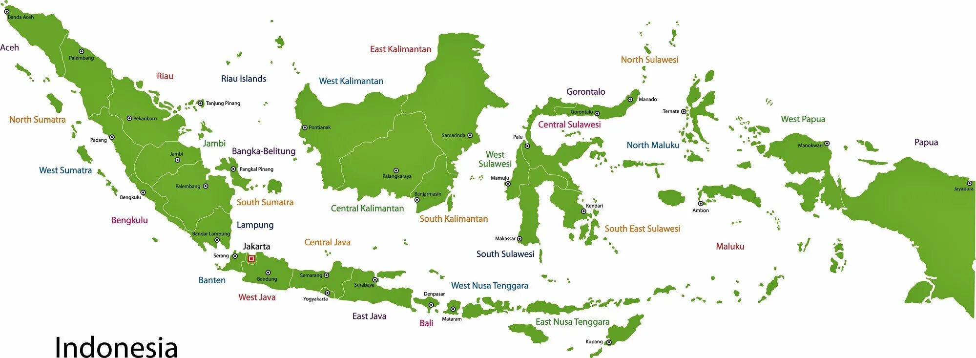 Где находятся большие зондские. Индонезия на карте. Острова Индонезии на карте.