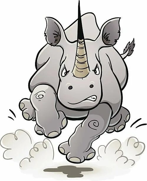 Носорог и осьминог носят десять пар. Веселый носорог. Носорог для детей. Носорог мультяшный.