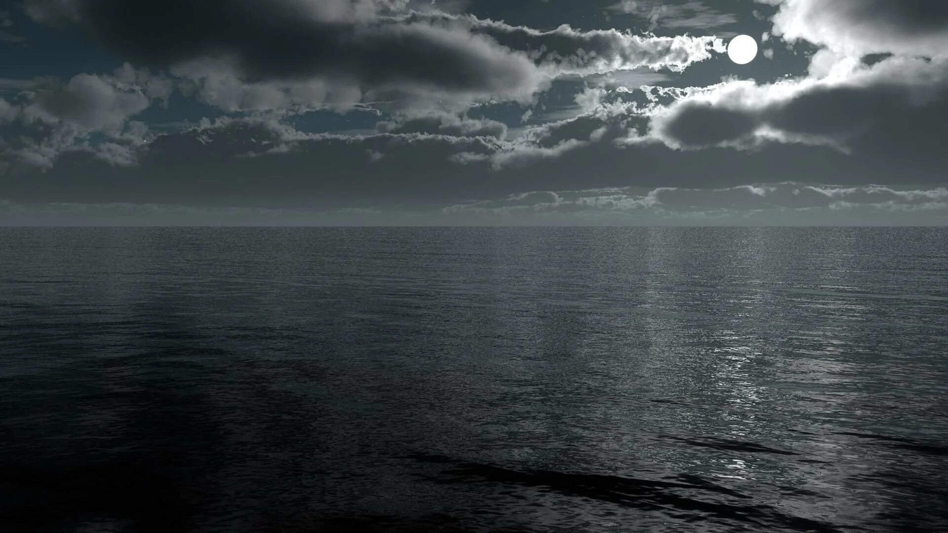Обои темное море. Норвежское море. Море чб. Полнолуние. Мрачный океан.