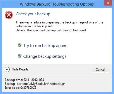 Options error