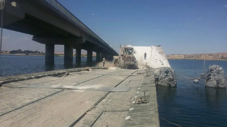 Bridge destroyed. Destroyed bridge.