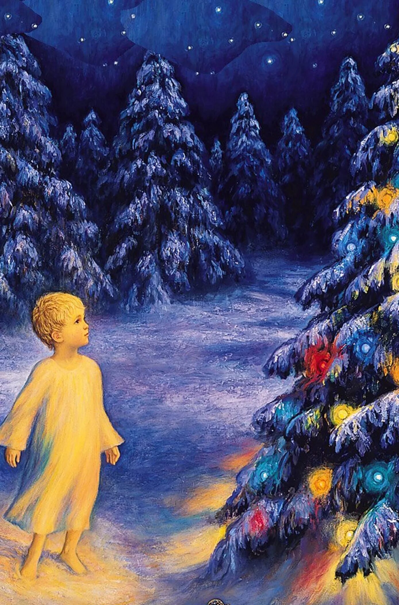 Мальчик у христа на елке основная мысль. Мальчик у Христа на ёлке иллюстрации. Предание о рождественской елке для детей. Мальчик на Христе у елки.
