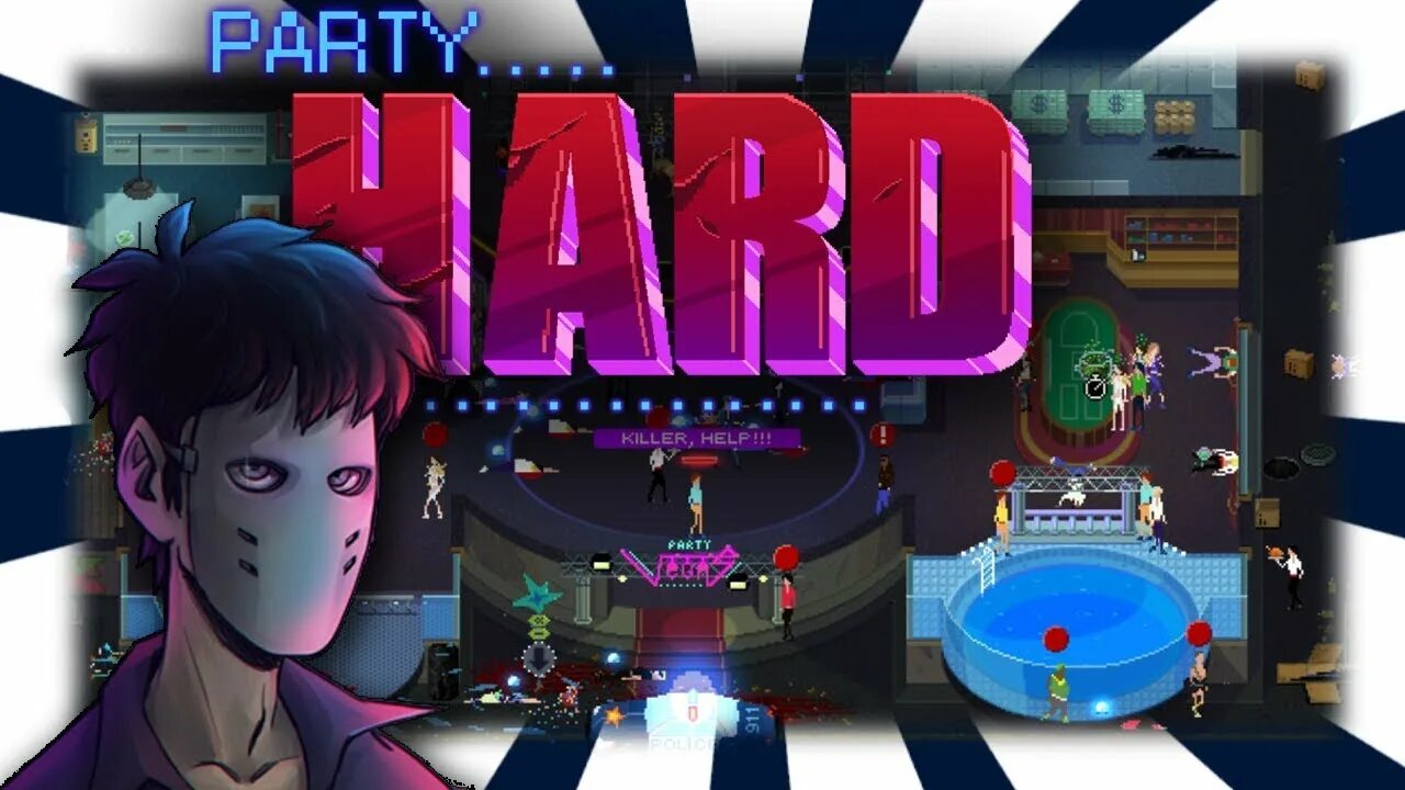 Party h. Пати киллер игра. пати хард фон. party hard обои. маска из party hard.