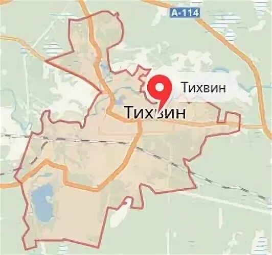 Карта тихвина