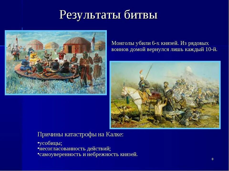 Причины поражения русских на реке калке. Битва с монголами на реке Калке. Битва на реке Калка 1223 год. Битва на Калке результат. Битва на Калке результат битвы.