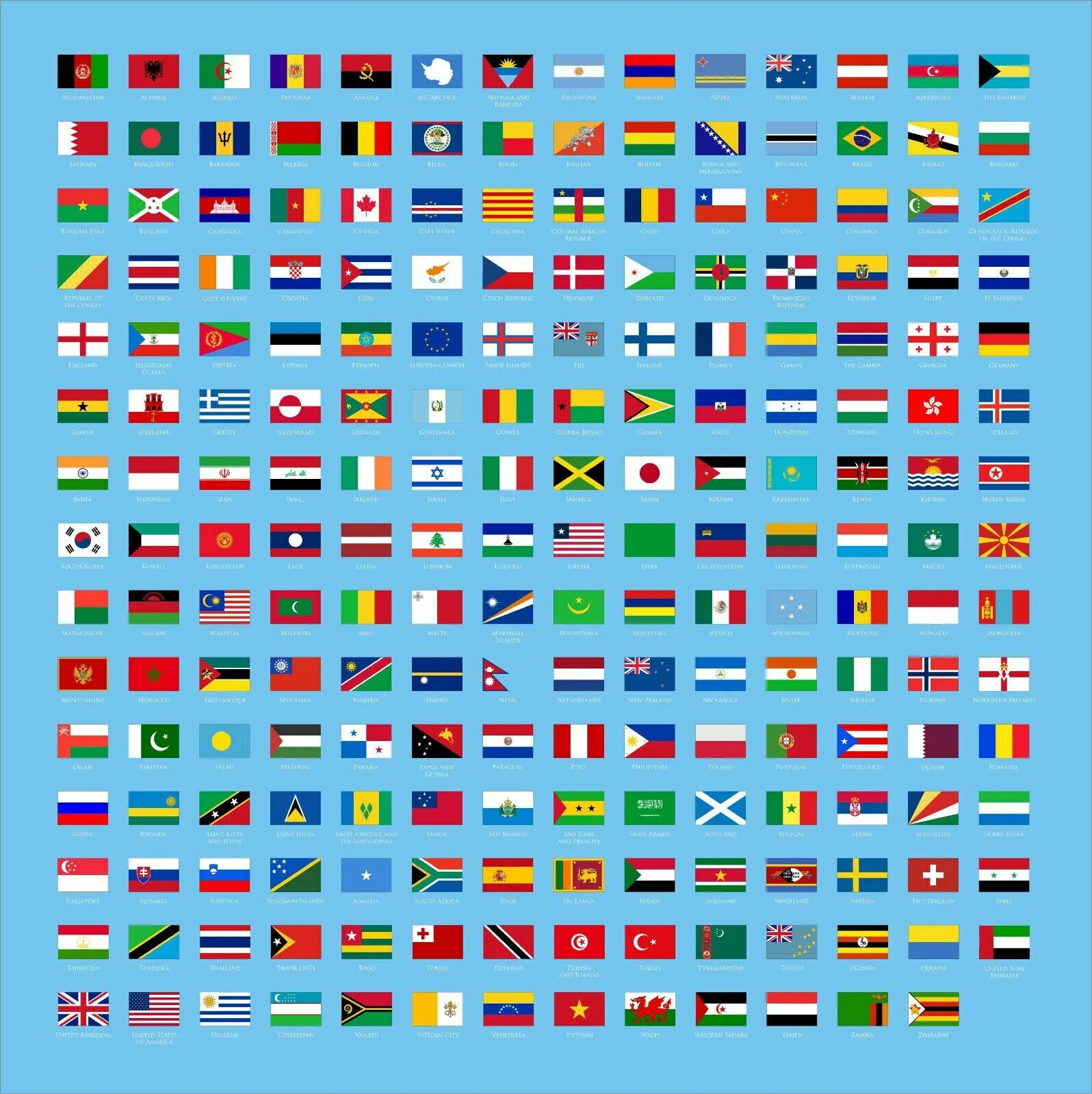 Флаги всех стран. Флаги всех государств.