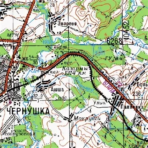 Чернушка на карте