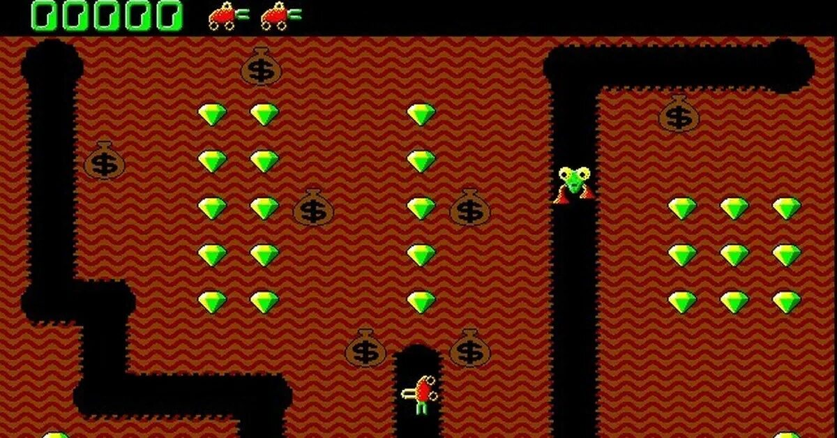 Dig dug game. Digger игра 1983. дос игра диггер. диггер игра 1987. digger 1990.