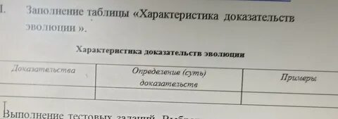 Установите соответствие доказательства эволюции и примеры