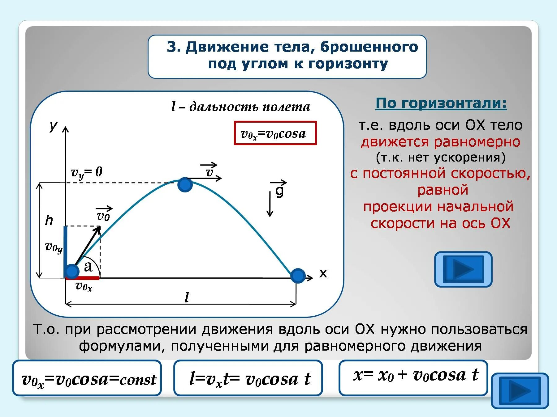 Движение тела брошенного под углом к горизонту скорость. Формула скорости тела брошенного под углом к горизонту. Формула траектории тела брошенного под углом к горизонту. Движение тела брошенного под углом к горизонту баллистика формулы.