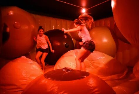 21. The Bouncy Castle of Breasts can be enjoyed by visitors. 