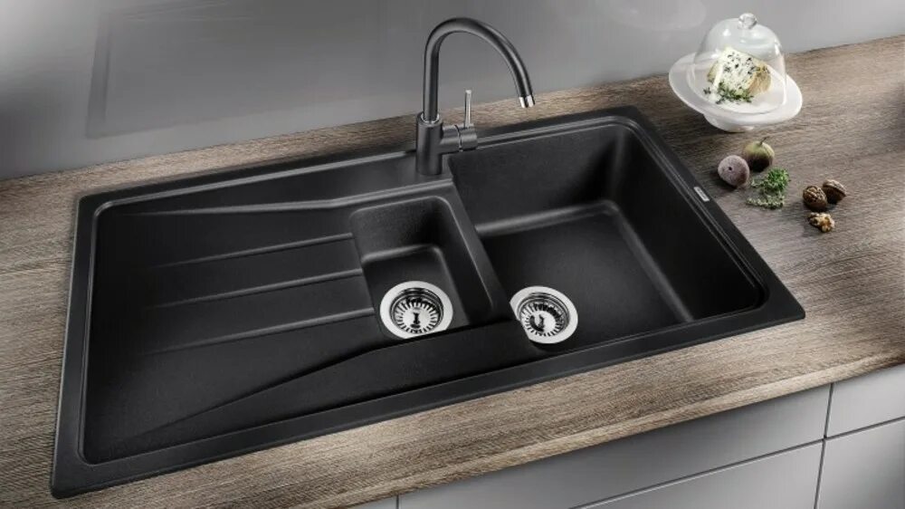Кухонная мойка Blanco METRA 6S Compact SILGRANIT PuraDur 513473, антрацит по цен