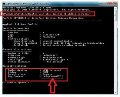 Netsh wlan profiles