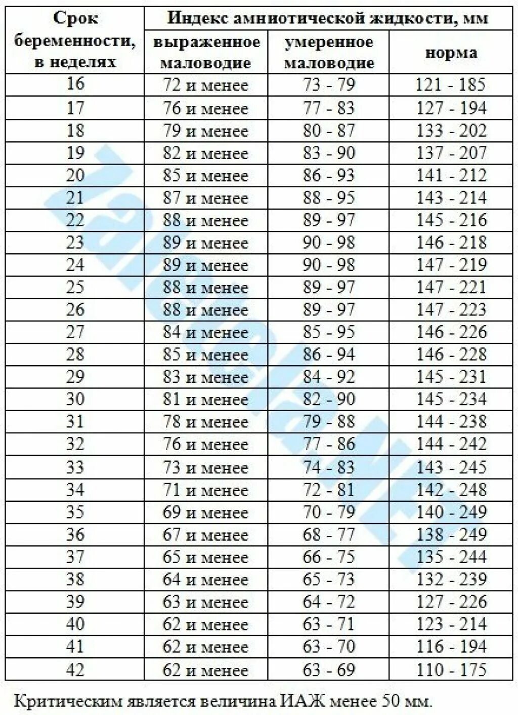 Околоплодные воды 20 недель