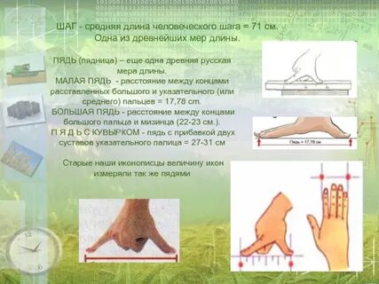 Пядь в метрах
