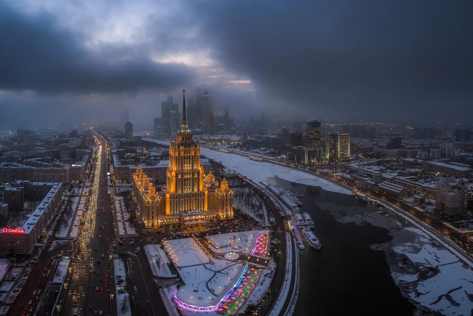 Пейзаж Москвы. Красоты Москвы. Москва Сити. Необычные пейзажи Москвы.