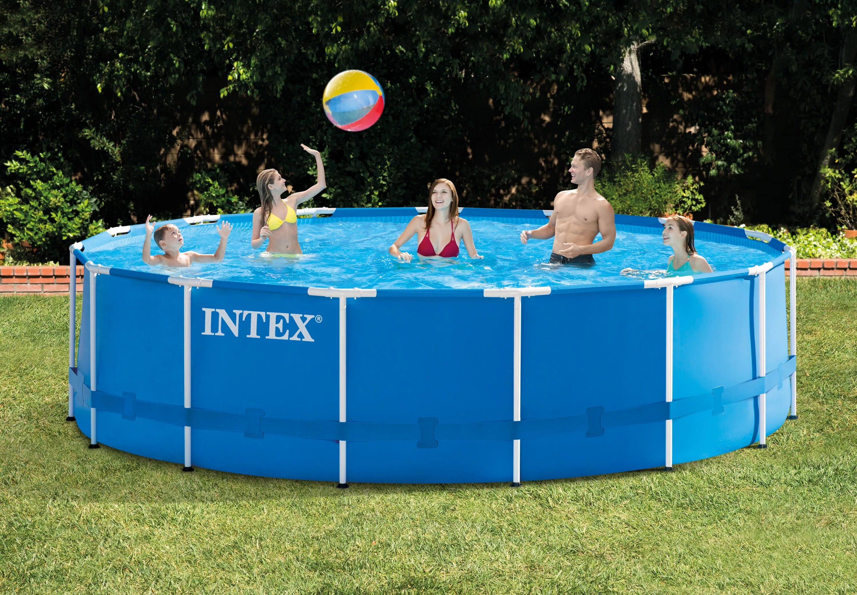 Каркасный бассейн Intex 28242 457х122. Бассейн Интех каркасный Metal frame Pool. Intex Metal frame 28242. Бассейн Интекс 457х122.