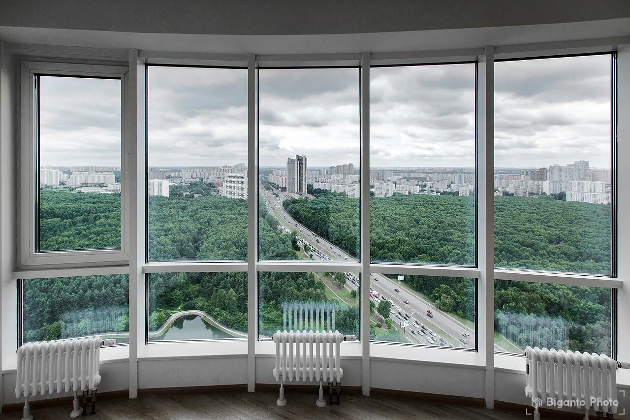 Панорамные окна (Schuco, Германия). Панорамные пластиковые окна. Панорамные окна на балконе.